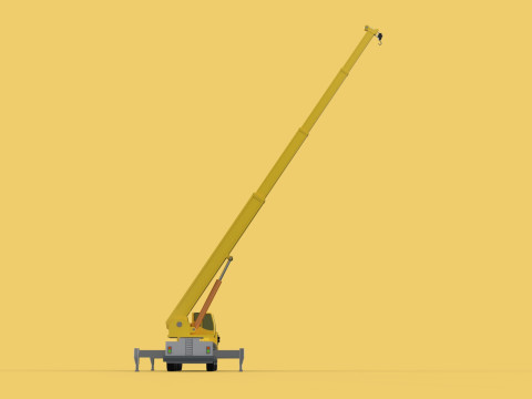 OUTRIGGER TRUCK TELESCOPIC MOBILE CRANE ARM JIB LTM1070 LTM-1070 Model 3D