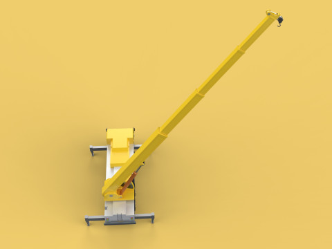 OUTRIGGER TRUCK TELESCOPIC MOBILE CRANE ARM JIB LTM1070 LTM-1070 Model 3D