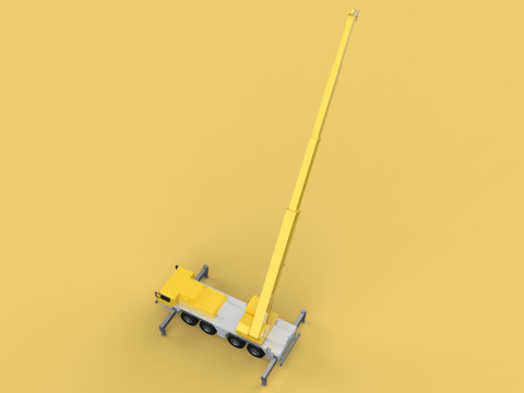 OUTRIGGER TRUCK TELESCOPIC MOBILE CRANE ARM JIB LTM1070 LTM-1070 Model 3D
