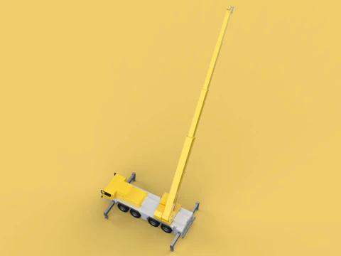 OUTRIGGER TRUCK TELESCOPIC MOBILE CRANE ARM JIB LTM1070 LTM-1070 3D Model