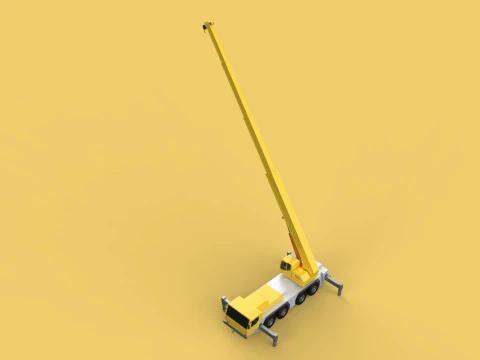 OUTRIGGER TRUCK TELESCOPIC MOBILE CRANE ARM JIB LTM1070 LTM-1070 3D Model