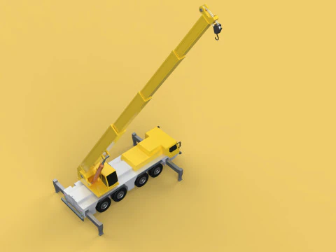 OUTRIGGER TRUCK TELESCOPIC MOBILE CRANE ARM JIB LTM1070 LTM-1070 3D Model