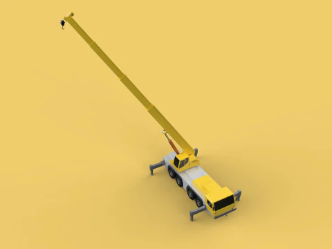 OUTRIGGER TRUCK TELESCOPIC MOBILE CRANE ARM JIB LTM1070 LTM-1070 3D Model