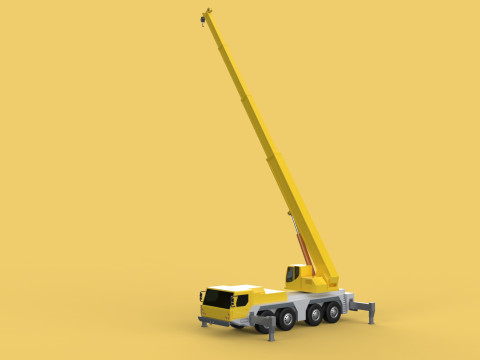 OUTRIGGER TRUCK TELESCOPIC MOBILE CRANE ARM JIB LTM1070 LTM-1070 Model 3D