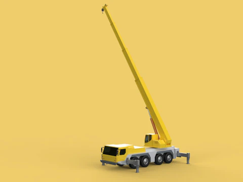 OUTRIGGER TRUCK TELESCOPIC MOBILE CRANE ARM JIB LTM1070 LTM-1070 3D Model