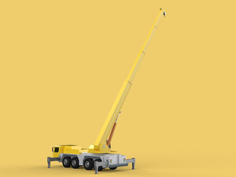 OUTRIGGER TRUCK TELESCOPIC MOBILE CRANE ARM JIB LTM1070 LTM-1070 Model 3D
