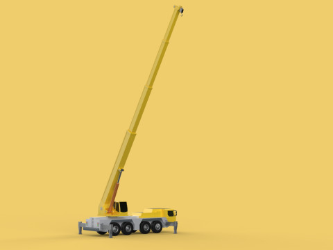 OUTRIGGER TRUCK TELESCOPIC MOBILE CRANE ARM JIB LTM1070 LTM-1070 Model 3D