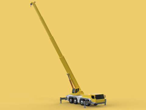 OUTRIGGER TRUCK TELESCOPIC MOBILE CRANE ARM JIB LTM1070 LTM-1070 Model 3D