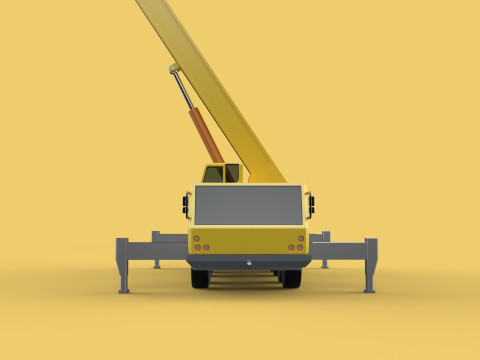 OUTRIGGER TRUCK TELESCOPIC MOBILE CRANE ARM JIB LTM1070 LTM-1070 Model 3D