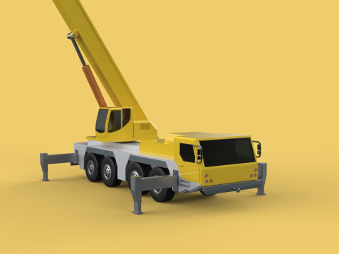 OUTRIGGER TRUCK TELESCOPIC MOBILE CRANE ARM JIB LTM1070 LTM-1070 Model 3D