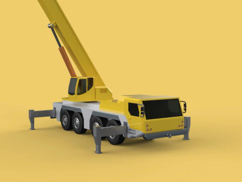 OUTRIGGER TRUCK TELESCOPIC MOBILE CRANE ARM JIB LTM1070 LTM-1070 3D Model