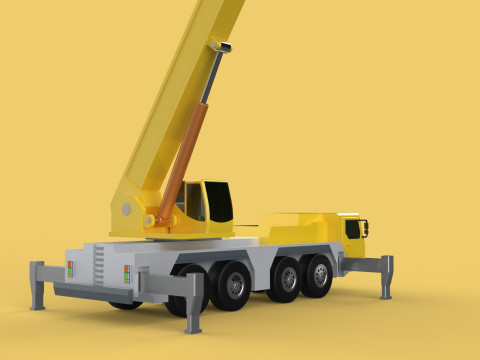 OUTRIGGER TRUCK TELESCOPIC MOBILE CRANE ARM JIB LTM1070 LTM-1070 Model 3D