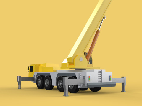 OUTRIGGER TRUCK TELESCOPIC MOBILE CRANE ARM JIB LTM1070 LTM-1070 Model 3D
