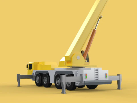 OUTRIGGER TRUCK TELESCOPIC MOBILE CRANE ARM JIB LTM1070 LTM-1070 3D Model