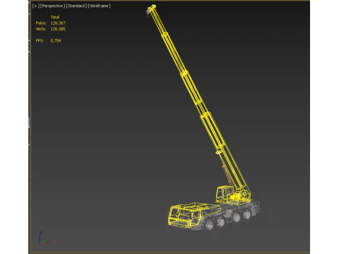 OUTRIGGER TRUCK TELESCOPIC MOBILE CRANE ARM JIB LTM1070 LTM-1070 3D Model