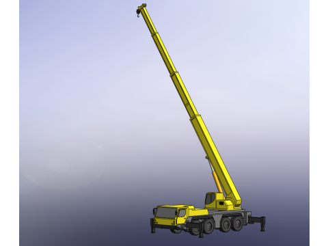 OUTRIGGER TRUCK TELESCOPIC MOBILE CRANE ARM JIB LTM1070 LTM-1070 Model 3D