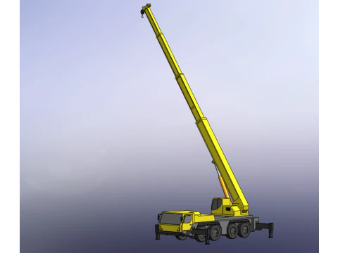 OUTRIGGER TRUCK TELESCOPIC MOBILE CRANE ARM JIB LTM1070 LTM-1070 3D Model