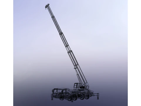 OUTRIGGER TRUCK TELESCOPIC MOBILE CRANE ARM JIB LTM1070 LTM-1070 3D Model