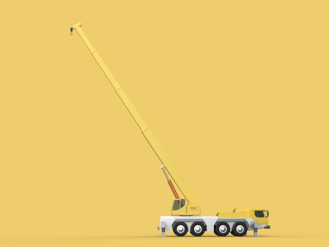 LIEBHERR LTM 1070 TELESCOPIC MOBILE CRANE EXTENDED BOOM TRUCK Modello 3D