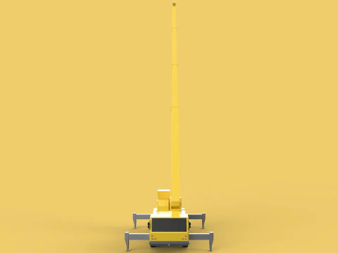 LIEBHERR LTM 1070 TELESCOPIC MOBILE CRANE EXTENDED BOOM TRUCK 3D Model