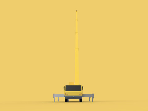 LIEBHERR LTM 1070 TELESCOPIC MOBILE CRANE EXTENDED BOOM TRUCK Modello 3D