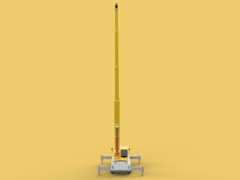 LIEBHERR LTM 1070 TELESCOPIC MOBILE CRANE EXTENDED BOOM TRUCK Modello 3D