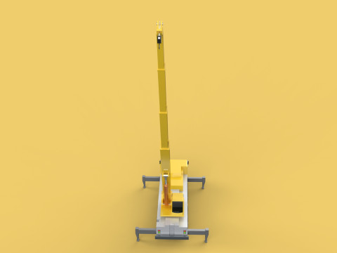 LIEBHERR LTM 1070 TELESCOPIC MOBILE CRANE EXTENDED BOOM TRUCK Modello 3D