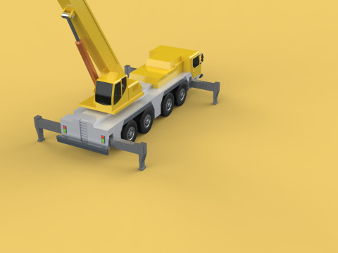 LIEBHERR LTM 1070 TELESCOPIC MOBILE CRANE EXTENDED BOOM TRUCK Modello 3D