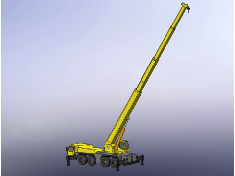 LIEBHERR LTM 1070 TELESCOPIC MOBILE CRANE EXTENDED BOOM TRUCK Modello 3D