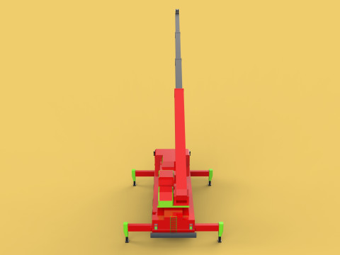 FIRE TRUCK FIREFIGHTER FIREFIGHTING FIREMAN ENGINE MOBILE CRANE 3D 模型