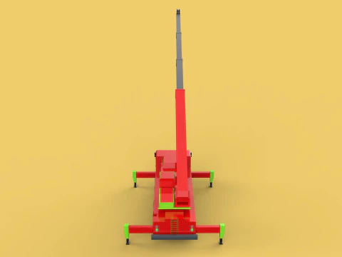 FIRE TRUCK FIREFIGHTER FIREFIGHTING FIREMAN ENGINE MOBILE CRANE 3D Model