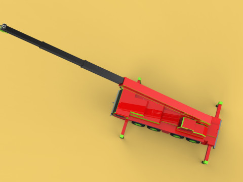 FIRE TRUCK FIREFIGHTER FIREFIGHTING FIREMAN ENGINE MOBILE CRANE 3D 模型