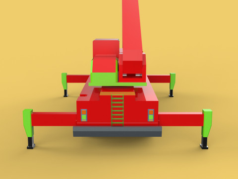 FIRE TRUCK FIREFIGHTER FIREFIGHTING FIREMAN ENGINE MOBILE CRANE 3D 模型