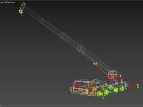 FIRE TRUCK FIREFIGHTER FIREFIGHTING FIREMAN ENGINE MOBILE CRANE 3D 模型