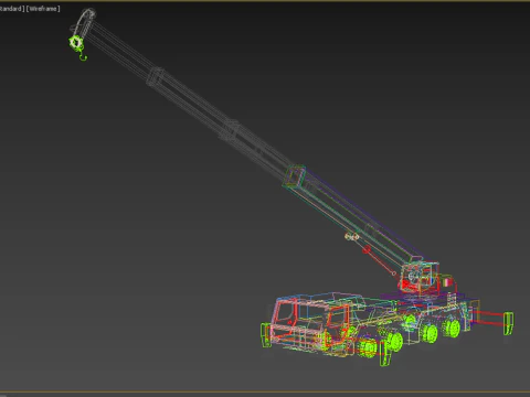 FIRE TRUCK FIREFIGHTER FIREFIGHTING FIREMAN ENGINE MOBILE CRANE 3D Model