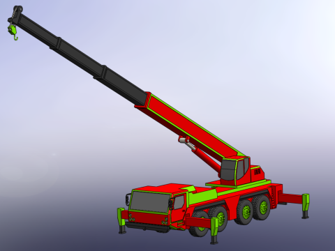 FIRE TRUCK FIREFIGHTER FIREFIGHTING FIREMAN ENGINE MOBILE CRANE 3D 模型