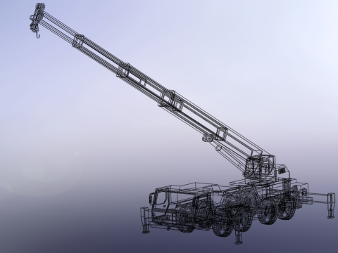 FIRE TRUCK FIREFIGHTER FIREFIGHTING FIREMAN ENGINE MOBILE CRANE 3D 模型
