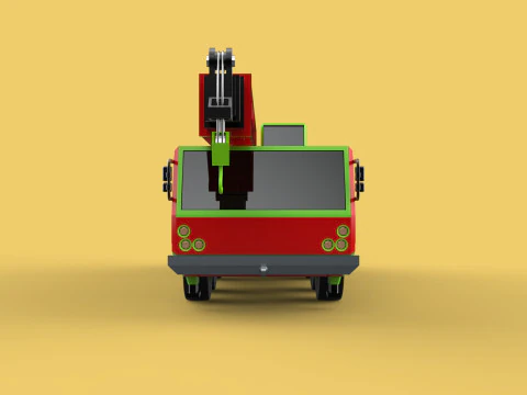FIRETRUCK FIREFIGHTER FIREFIGHTING FIREMAN ENGINE MOBILE CRANE 3D Model