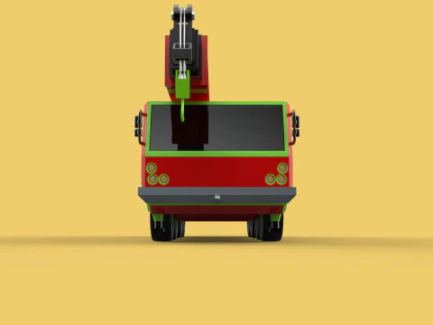 FIRETRUCK FIREFIGHTER FIREFIGHTING FIREMAN ENGINE MOBILE CRANE 3D Model