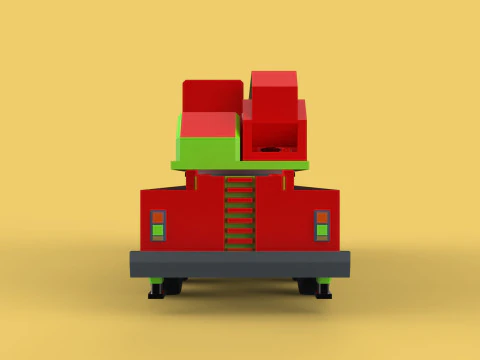 FIRETRUCK FIREFIGHTER FIREFIGHTING FIREMAN ENGINE MOBILE CRANE 3D Model