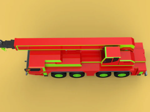 FIRETRUCK FIREFIGHTER FIREFIGHTING FIREMAN ENGINE MOBILE CRANE 3D Model
