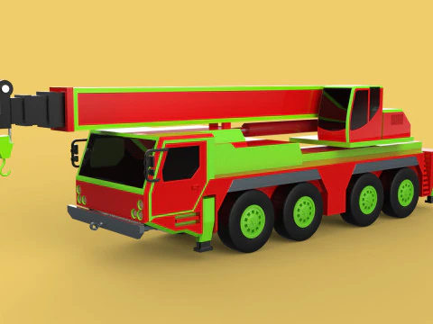 FIRETRUCK FIREFIGHTER FIREFIGHTING FIREMAN ENGINE MOBILE CRANE 3D Model