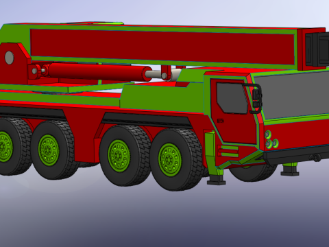 FIRETRUCK FIREFIGHTER FIREFIGHTING FIREMAN ENGINE MOBILE CRANE Modèle 3D