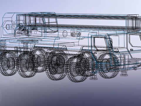 FIRETRUCK FIREFIGHTER FIREFIGHTING FIREMAN ENGINE MOBILE CRANE Modèle 3D