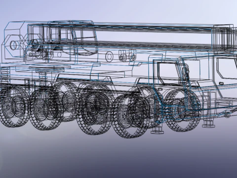 FIRETRUCK FIREFIGHTER FIREFIGHTING FIREMAN ENGINE MOBILE CRANE 3D Model
