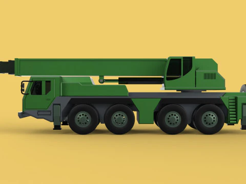 MILITARY RECOVERY ARMORED RESCUE CRANE WRECKER TRUCK VEHICLE WAR 3D Model
