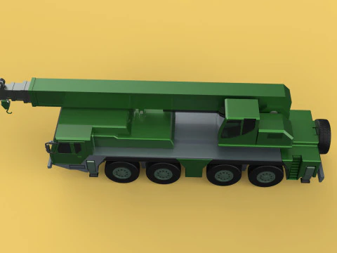 MILITARY RECOVERY ARMORED RESCUE CRANE WRECKER TRUCK VEHICLE WAR 3D Model