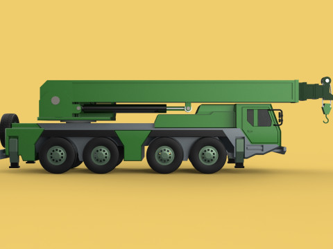 MILITARY RECOVERY ARMORED RESCUE CRANE WRECKER TRUCK VEHICLE WAR Model 3D
