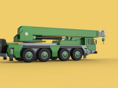 MILITARY RECOVERY ARMORED RESCUE CRANE WRECKER TRUCK VEHICLE WAR 3D Model