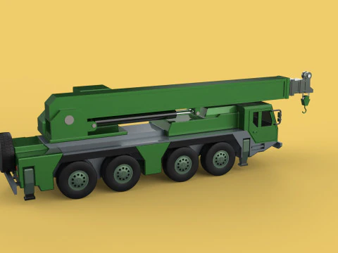 MILITARY RECOVERY ARMORED RESCUE CRANE WRECKER TRUCK VEHICLE WAR 3D Model